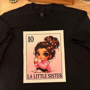 La Little Sister Black T-Shirt